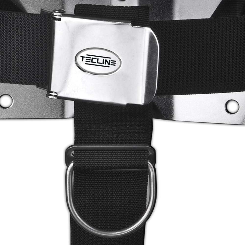 TECLINE Backplate Edelstahl 6mm mit DIR-Harness