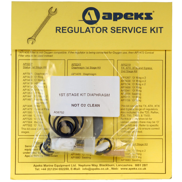 Apeks Regulator Service Kit 1. Stufe