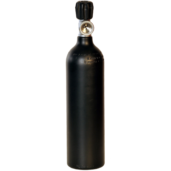 0,85 Liter Luxfer Aluflasche + Ventil