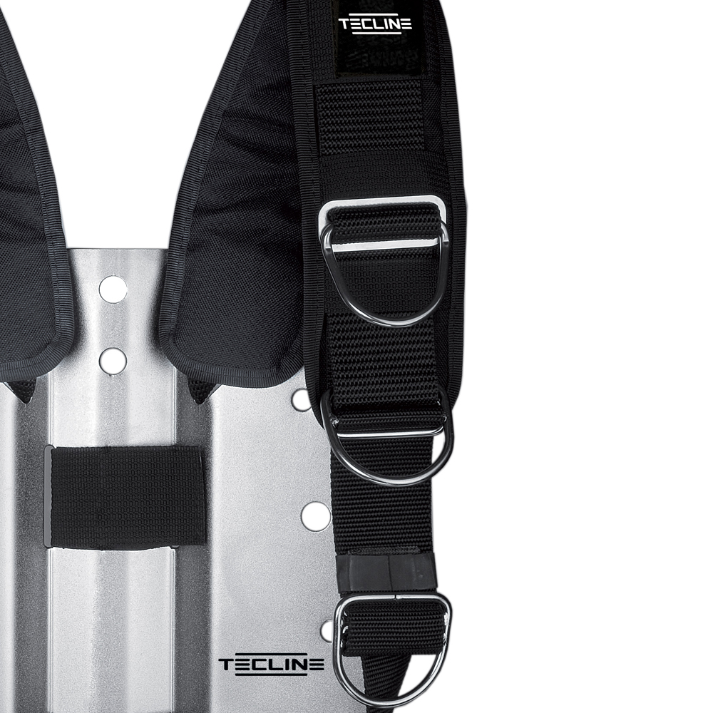TECLINE Backplate Edelstahl 6mm mit Komfort-Harness